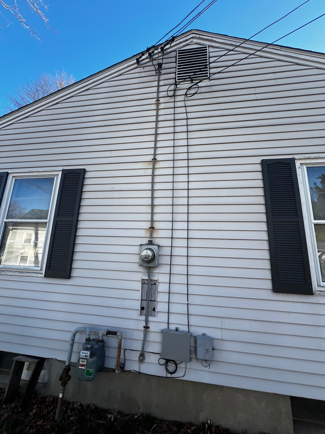 Original residential electrical meter and service