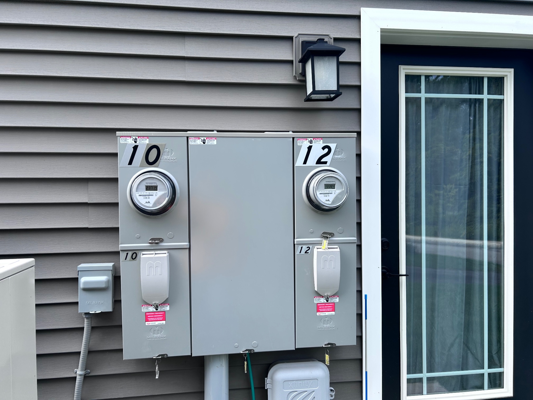 Multi-unit residential electrical meter bank
